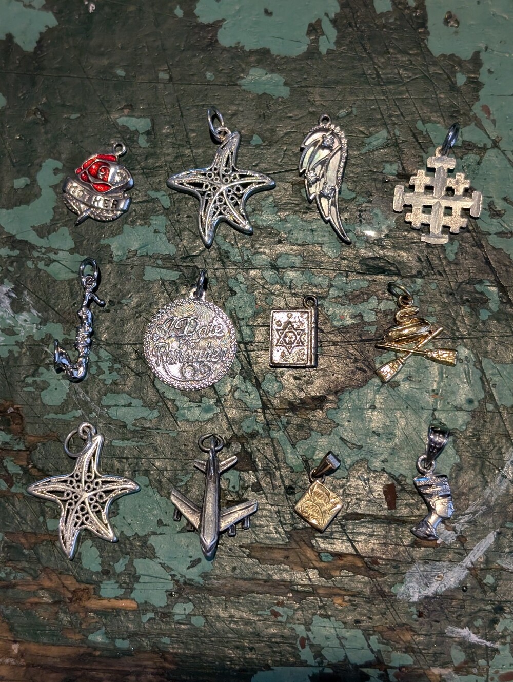 Lot Of 12 Silver Charms Most Marked Sterling Or 925 - Charm Bracelet - Pendant